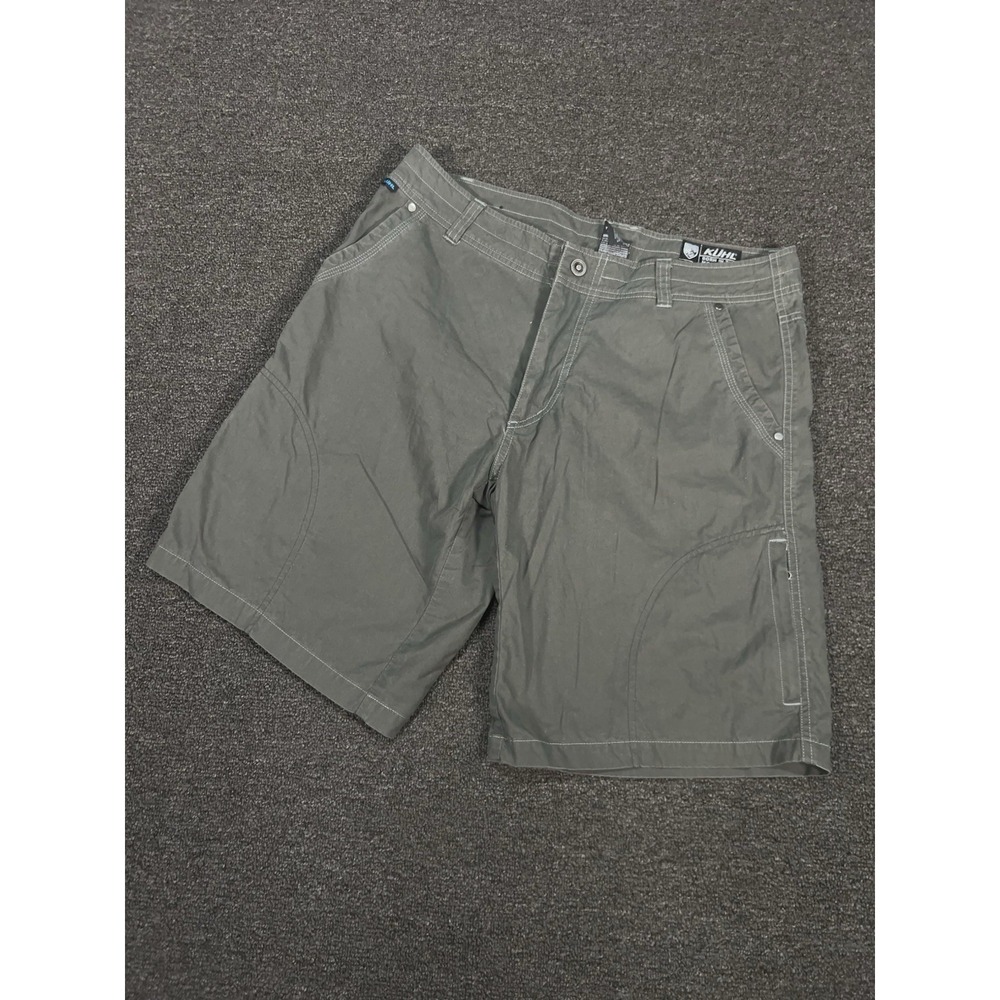 Kuhl Ramblr Cargo Shorts Mens 34 (Fits 36) Gray Vintage Patina Dye Hiking